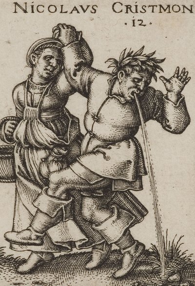 Beham The Peasant Festival 1546 bl 06 yksityiskohta tekijältä Hans Sebald Beham