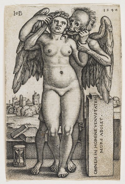 Kuolema valtaa naisen, 1547 tekijältä Hans Sebald Beham