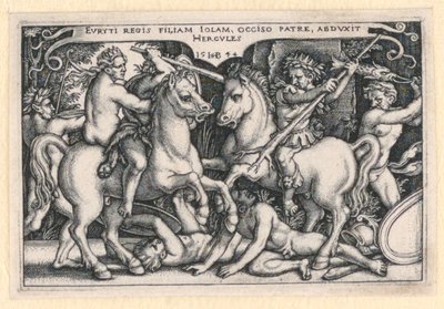 Hercules sieppaa Iolea tekijältä Hans Sebald Beham
