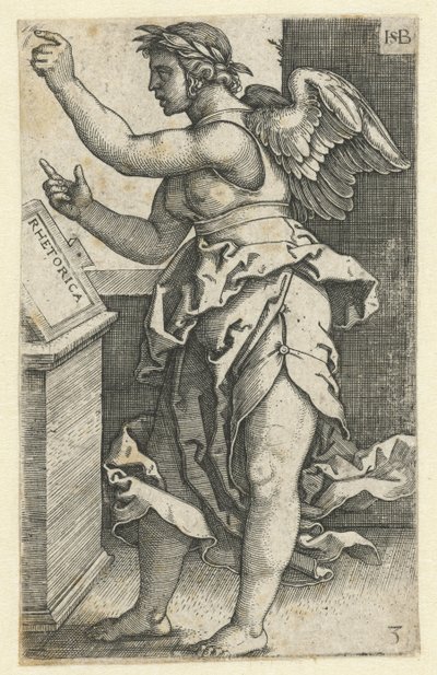 Retoriikkaa Retoriikka (otsikko esineessä) Seven Liberal Arts (sarjan nimi) tekijältä Hans Sebald Beham