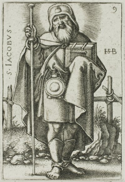 St. James Major, levy 9 julkaisusta The Twelve Apostles tekijältä Hans Sebald Beham
