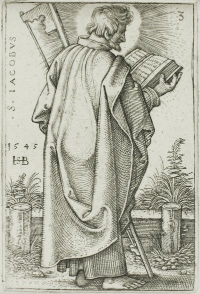St. James Minor, levy 3 kirjasta Kahdestatoista apostolia tekijältä Hans Sebald Beham