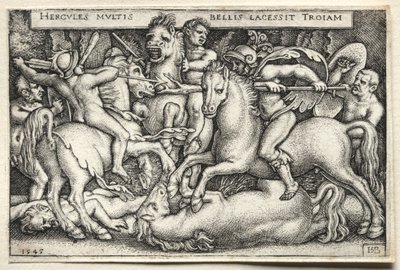 Herculesin työt: Herkules valloittaa Troijan tekijältä Hans Sebald Beham