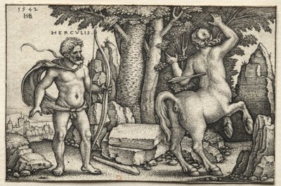 Hercules ampuu Nessusta tekijältä Hans Sebald Beham