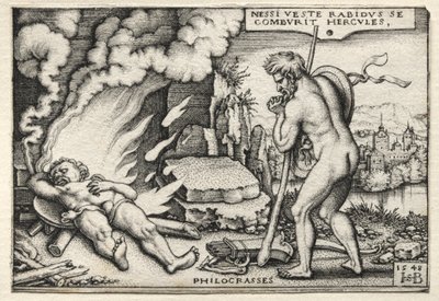Herculesin työt: Hercules Pyreessä tekijältä Hans Sebald Beham