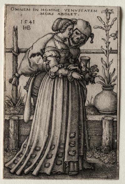 The Lady of Death naamioitunut hulluksi, 1541. tekijältä Hans Sebald Beham