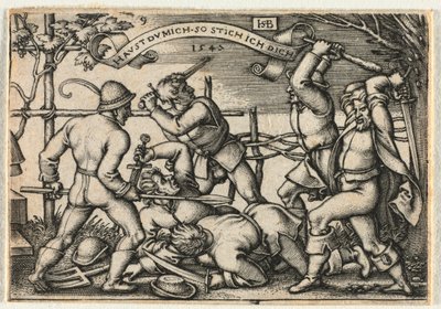 Talonpoikahäät tai kaksitoista kuukautta: nro 9, 1547. tekijältä Hans Sebald Beham