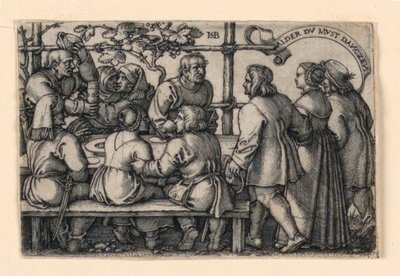 Talonpoikien juhla (Alder du must danczen) tekijältä Hans Sebald Beham