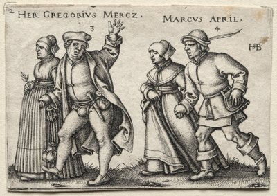 Kylän häät: Gregorius Mercz / Marcus April tekijältä Hans Sebald Beham