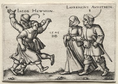 Kylän häät: Jacob Hewmon Lawrencius Augstmon, 1546. tekijältä Hans Sebald Beham