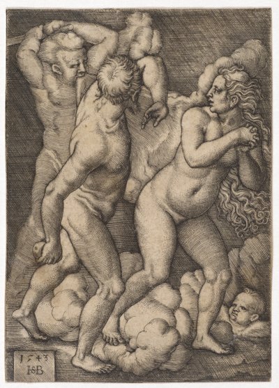 Karkotus paratiisista, 1543 tekijältä Hans Sebald Beham