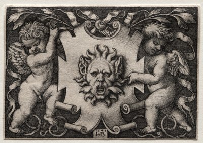 Vinjetti Mascaronilla, 1544. tekijältä Hans Sebald Beham