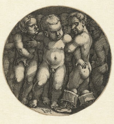 Seitsemän alastomaa poikaa tekijältä Hans Sebald Beham