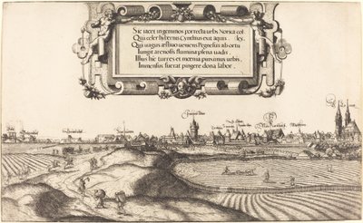 Näkymä Nürnbergiin idästä [vasen osa], 1552. tekijältä Hans Sebald Lautensack