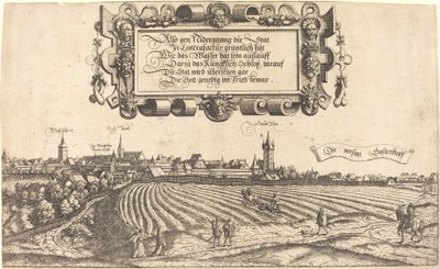 Näkymä Nürnbergiin lännestä [oikea osa], 1552. tekijältä Hans Sebald Lautensack