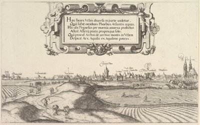 Näkymä Nürnbergistä, itään, vasen levy, 1552. tekijältä Hans Sebald Lautensack