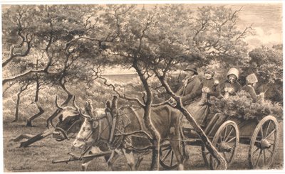 Nastallinen ajoneuvo. Metsän läpi. Hammerum Herred tekijältä Hans Smidth
