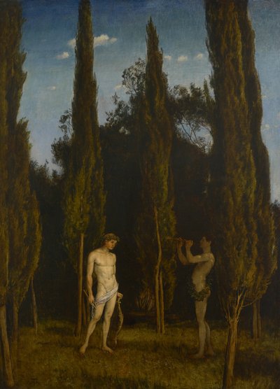 Apollo ja Marsyas tekijältä Hans Thoma