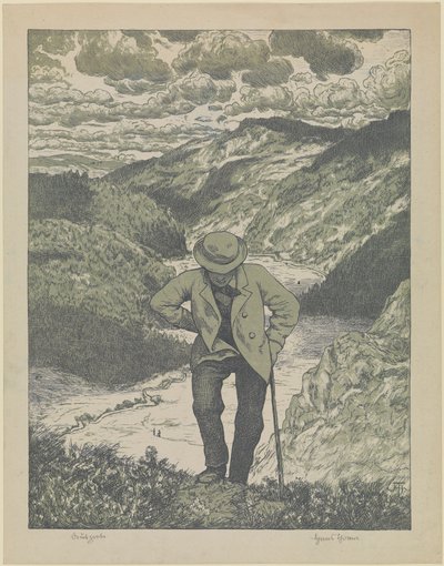 Vaeltaja (Meisterblatt) tekijältä Hans Thoma