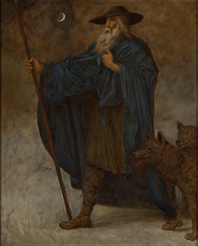 Joulukuu (Wotan ja sudet) tekijältä Hans Thoma