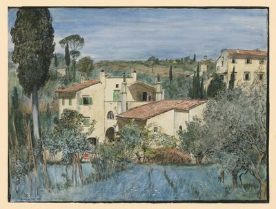 Huvila Firenzen laitamilla tekijältä Hans Thoma