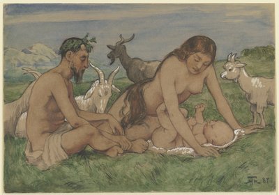 Faunien perhe tekijältä Hans Thoma