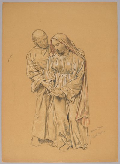 Maria mit dem heiligen Johannes dem Evangelisten tekijältä Hans Thoma