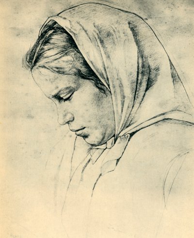 Taiteilijan sisar Agathe, 1866, 1943. tekijältä Hans Thoma