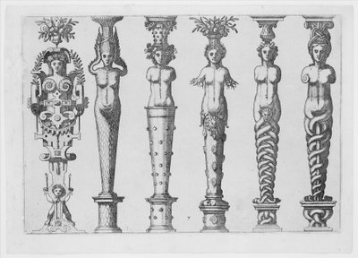 Caryatids ... tai Atlantids Multiformium ..., ca. 1565 tekijältä Hans Vredeman de Vries