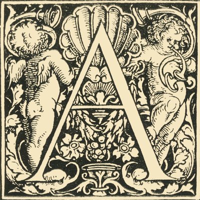 A - Hans Weiditzin aakkoset, c1520-1521, 1908. tekijältä Hans Weiditz