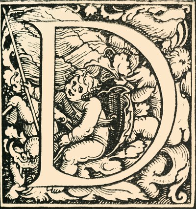 D - Hans Weiditzin aakkoset, c1520-1521, 1908. tekijältä Hans Weiditz