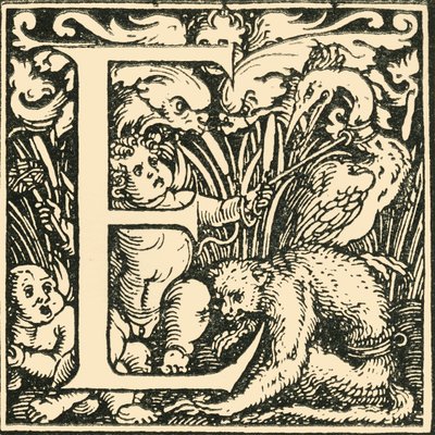 E - Hans Weiditzin aakkoset, c1520-1521, 1908. tekijältä Hans Weiditz
