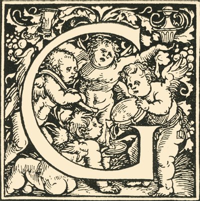 G - Hans Weiditzin aakkoset, c1520-1521, 1908. tekijältä Hans Weiditz