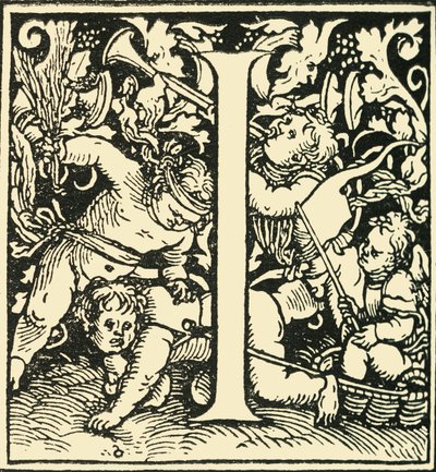 I - Hans Weiditzin aakkoset, c1520-1521, 1908. tekijältä Hans Weiditz