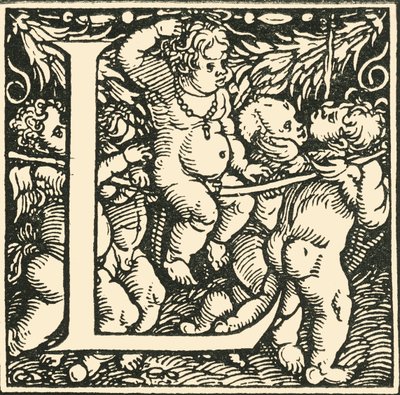 L - Hans Weiditzin aakkoset, c1520-1521, 1908. tekijältä Hans Weiditz