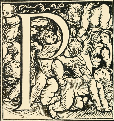 P - Hans Weiditzin aakkoset, c1520-1521, 1908. tekijältä Hans Weiditz