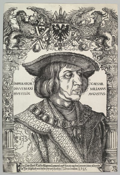 Keisari Maximilian I:n muotokuva, 1519. tekijältä Hans Weiditz