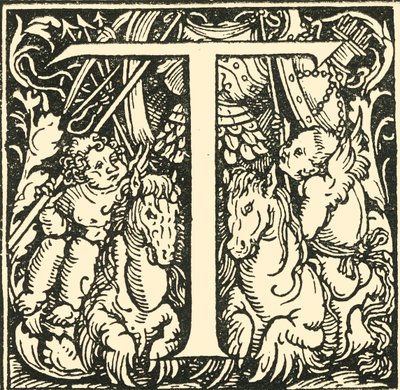 T - Hans Weiditzin aakkoset, c1520-1521, 1908. tekijältä Hans Weiditz