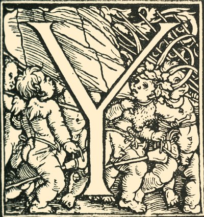Y - Hans Weiditzin aakkoset, c1520-1521, 1908. tekijältä Hans Weiditz