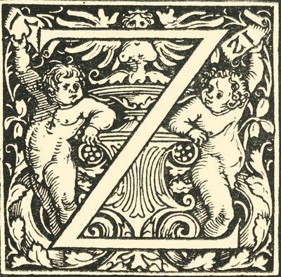 Z - Hans Weiditzin aakkoset, c1520-1521, 1908. tekijältä Hans Weiditz