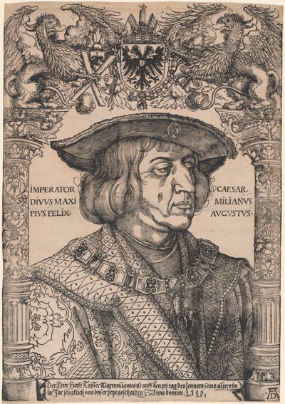 Keisari Maximilian I tekijältä Hans Weiditz, II, after Albrecht Dürer