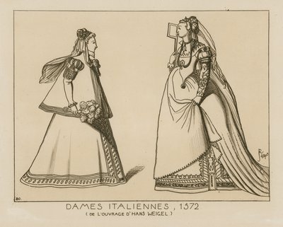 Italialaiset naiset, 1572 tekijältä Hans Weigel