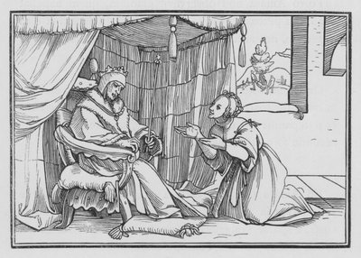 Abisag Kiriset Daavid, 1 Kuninkaat I, 3 tekijältä Hans after Holbein the Younger