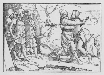Joab surmasi Amasan, 2. Samuel XX, 10 tekijältä Hans after Holbein the Younger