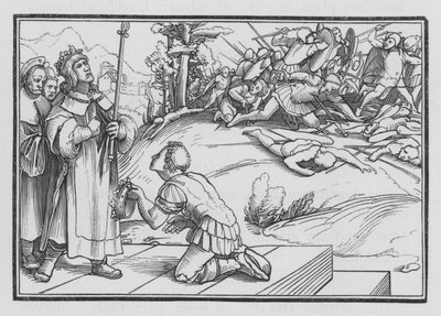 Daavid valittaa Saulia ja Jonatania, 2 Samuel I, 11 tekijältä Hans after Holbein the Younger