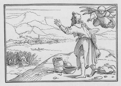 Habakuk valittaa maan vääryydestä, Habakuk I, 2 tekijältä Hans after Holbein the Younger