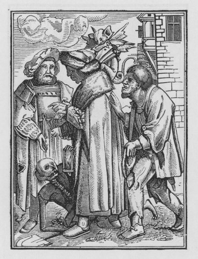 Holbeinin kuolematanssi: Tuomari tekijältä Hans after Holbein the Younger