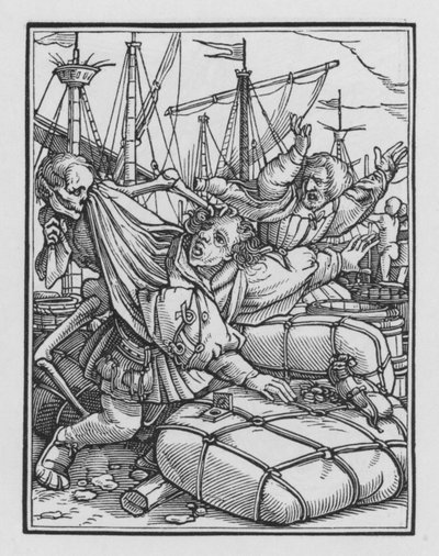Holbeinin kuoleman tanssi: Kauppias tekijältä Hans after Holbein the Younger