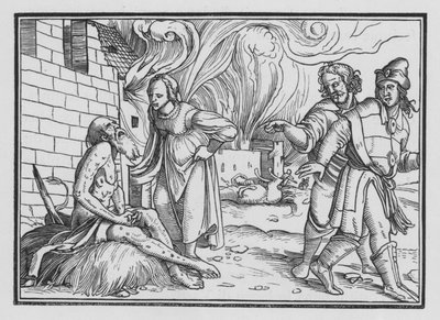 Job nuhtelee vaimoaan, Job II, 9 tekijältä Hans after Holbein the Younger