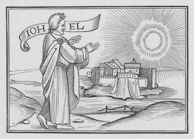 Joel ennustaa Jerusalemin tuhoa, Joel I, 14 tekijältä Hans after Holbein the Younger